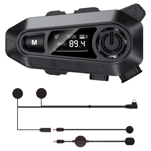 Casque Bluetooth pour moto, casque Bluetooth avec microphone intégré