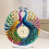 Κιτ διακοσμητικών ρολογιών PeacockShape Diamond Art που λειτουργεί με μπαταρία 3