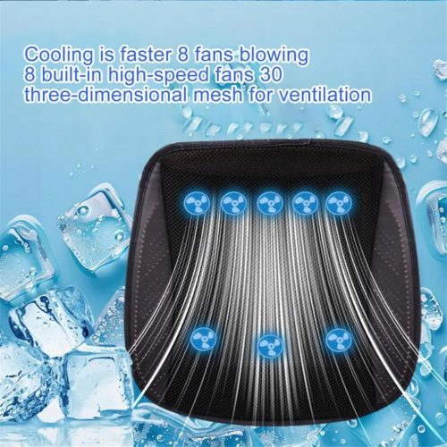 Coussin pour siège auto avec ventilateur USB, tapis d'assise réglable à 3 vitesses B 1