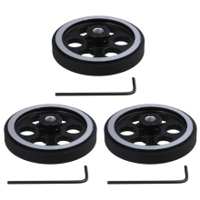 3Pcs 200X6mm Industrial Aluminum Rubber Measuring Encoder Wheel