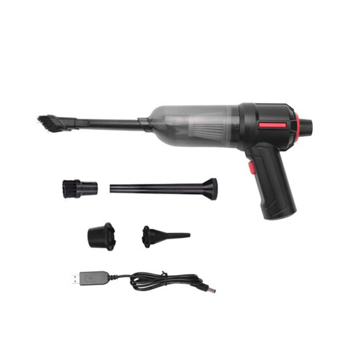 Compressed Air Duster & Mini Vacuum Keyboard Cleaner