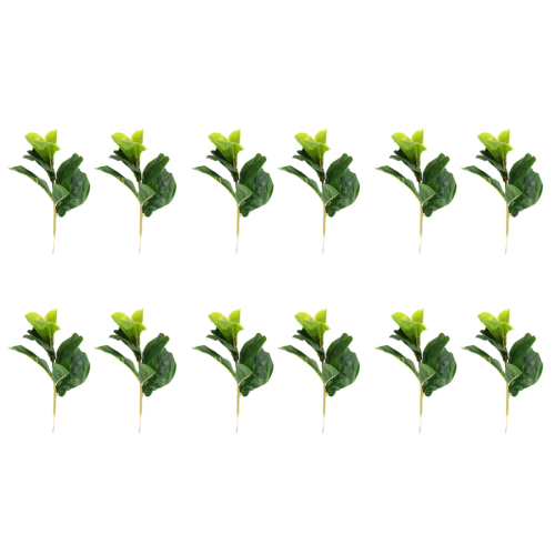 Μικρό τεχνητό δέντρο Ficus Lyrata 11 ιντσών με τεχνητό βιολί για διακόσμ
