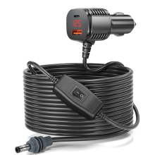 5m Mini Digital Car Charging -virtajohtoon DC-virtalähteeseen