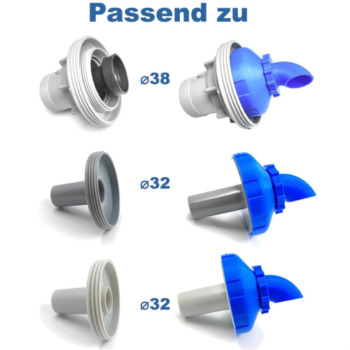 Poolingångsmunstycke passar poolmunstyckets utloppsventilationstillbehör 2
