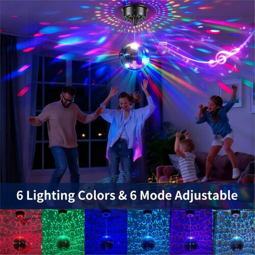 Μοτέρ Disco Ball με τηλεχειριστήριο 30 RGB LED για DJ Party 1