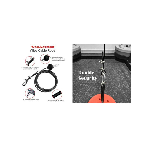 Cable de acero resistente ajustable para gimnasio de 2 metros 1