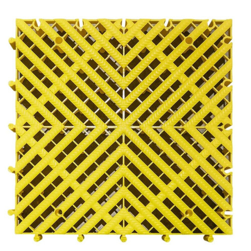 2 st garagemattor, gul, golvmatta, biltvättrum