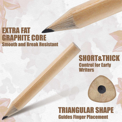 300Pcs 3.5In Beginner Writing Pencil,Students Stationery,Triangular B 2