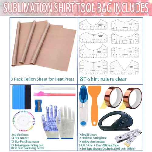 Κιτ εργαλείων για πουκάμισα εξάχνωσης με 8 χάρακες πουκάμι 2