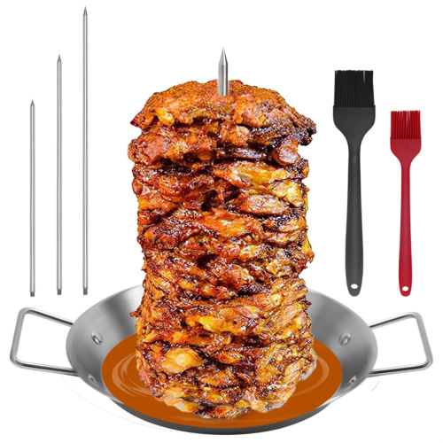 Σουβλάκι Al Pastor για σχάρα, κάθετο, με 3 αφαιρούμενες αιχμές 2