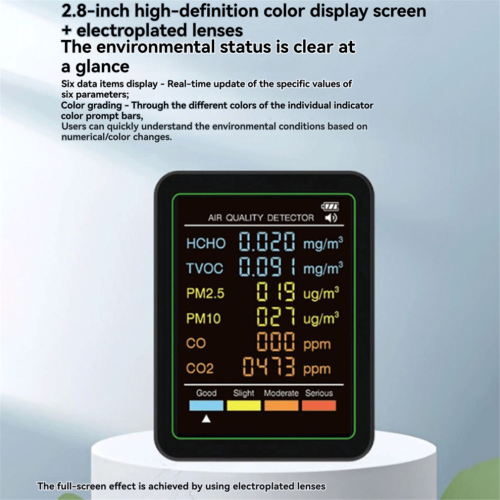 MT07CO 6-in-1 Binnenluchtkwaliteitsmonitor PM2.5 PM10-tester Wit 1