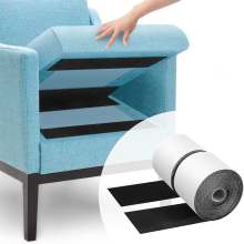 Bande auto-agrippante noire de 11,2 cm x 5 m pour coussins de canapé
