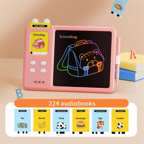Barnens LCD-skrivplatta för målning, läromaskin, rosa 2