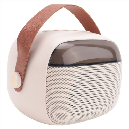 Kinderkaraokemachine met Bluetooth-luidspreker en microfoons, crèmekleurig wit 1
