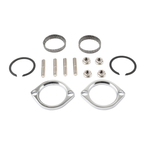 Exhaust Flange Install Kit Flanges Gaskets Nuts Washers for 2