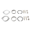 Exhaust Flange Install Kit Flanges Gaskets Nuts Washers for 4