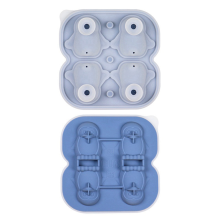 Moule pingouin, pour réaliser 4 adorables glaçons pingouins pour vos boissons, bleu