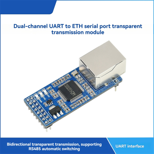 Módulo de transmisión convertidor Ethernet UART a ETH de 2 canales 2