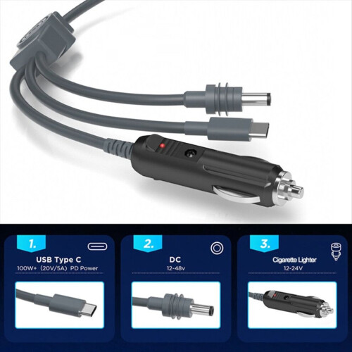Câble d'alimentation multifonctionnel 3 en 1 pour Starlink Mini pour SpaceX,B 2