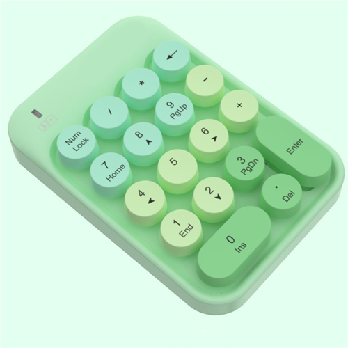 Portable USB 2.4G Wireless Number Keyboard 18 Keys Green 2