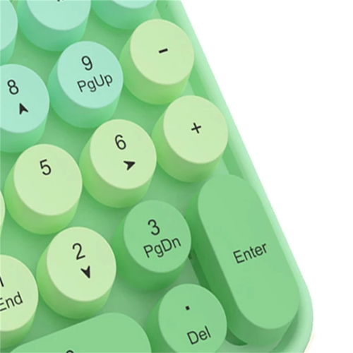 Portable USB 2.4G Wireless Number Keyboard 18 Keys Green 1