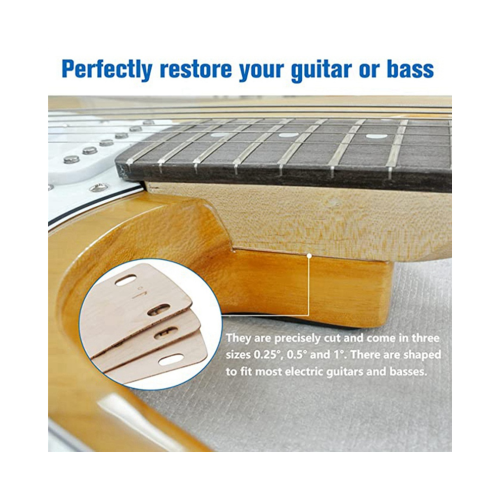 3 Piece Guitar Neck Pad,Made of Solid Maple,Neck Pad for Bolt-on Neck 2