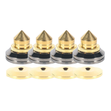 4 stuks 28x25mm luidsprekerstandaardvoetjes/voetjes van puur koper, zilverkleurig