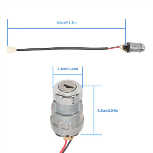 Ignition Switch Assembly with Key for Evolution Golf Cart 204.0028 1