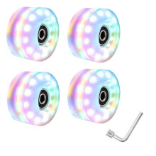 4 Rollschuhrollen 58 mm x 32 mm, leuchtende Quad-Rollenrollen, farbig