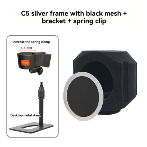 Microphone Windshield Sound Isolation Shield Foam Microphone Cover,C 2