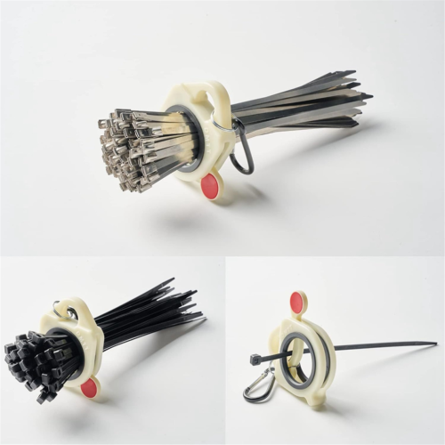5Pcs Cable Tie Organizer, Tool Belt Tie Holder with 50Pcs Tie 1