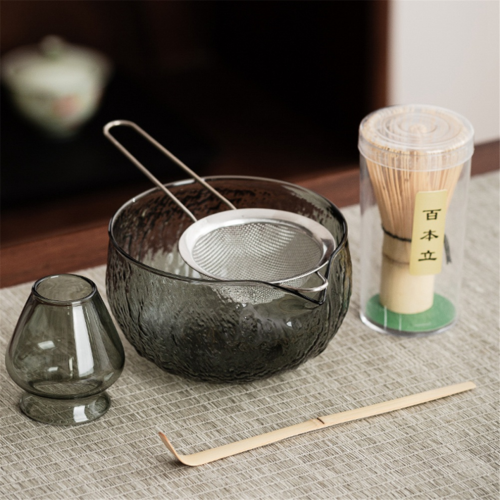 Σετ 5 τεμαχίων μίξερ Matcha, σετ τσαγιού Matcha από διαφανές γυ 2