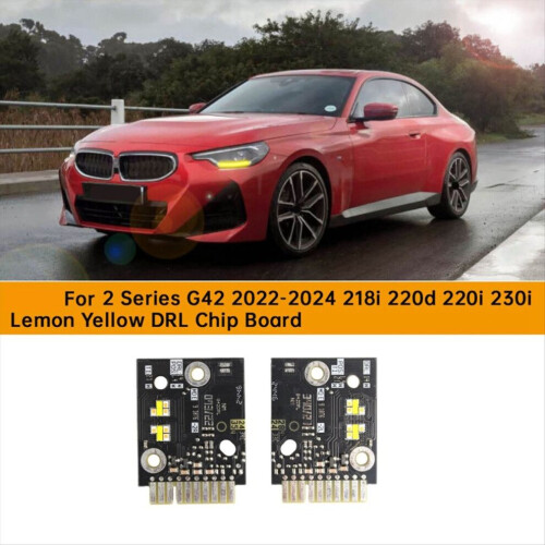 1Pair Front Headlight LED Board for BMW Lemon Yellow DRL Chip Board 1