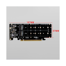 Kaksipuolinen 4-levyinen NVME-kortti PCIeX16 - M.2 M-Key NVMEx4SSD