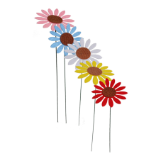 12.6 Inch Colorful Sunflower 30 Pieces Metal Daisy Garden Stakes