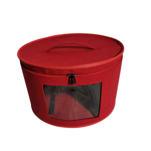 Hat Box Organizer Round Travel Hat Boxes Foldable Hat Storage Bag D 1