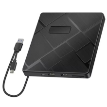 Lettore/masterizzatore DVD esterno 5 in 1 con interfaccia USB 3.0 Type-C.
