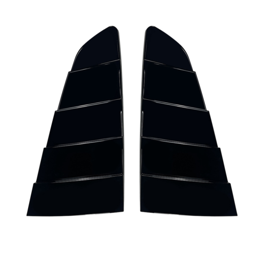 Car Rear Triangular Window Louvers Shutters for Bright Black