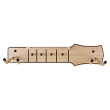Supporto da parete per chitarra in legno con porta plettro, modello 2