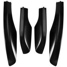 4 cubiertas para portaequipajes de techo ABS negras para Fortuner 2004-2014