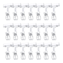 60 piezas de clips de plástico para sujetar carteles, letreros de precios giratorios, estante giratorio