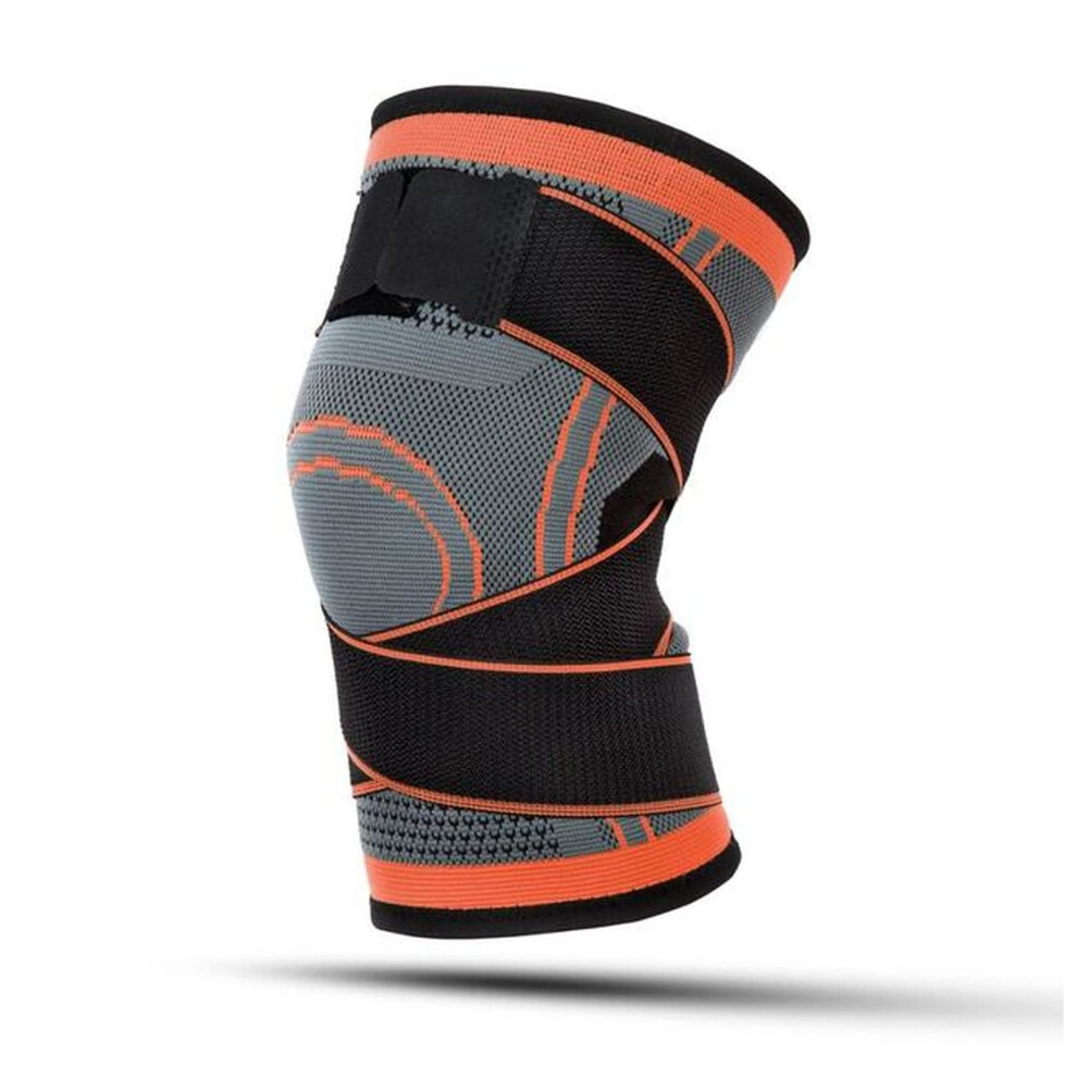 Knee Pad 1 Piece Knee Support Protector Kneepad Knee Guard Compression Elastic Brace Belt For Running Basketball Volleyball (Orange, Xxxl) Xxxl Orange 9365049625616