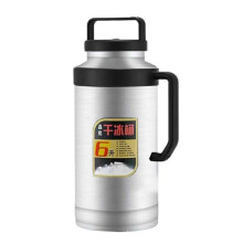6L dry ice bucket, dry ice thermos, catering storage bucket, stainless steel, large capacity, edible dry ice storage tank 6L 002