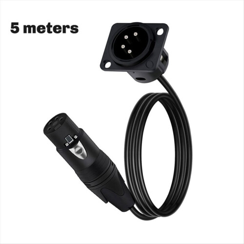4-poliger XLR-Einbaustecker auf XLR-Buchse, 5 Meter 1