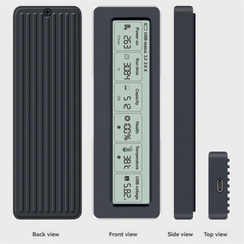 Boîtier SSD M.2 NVMe NGFF avec écran 2