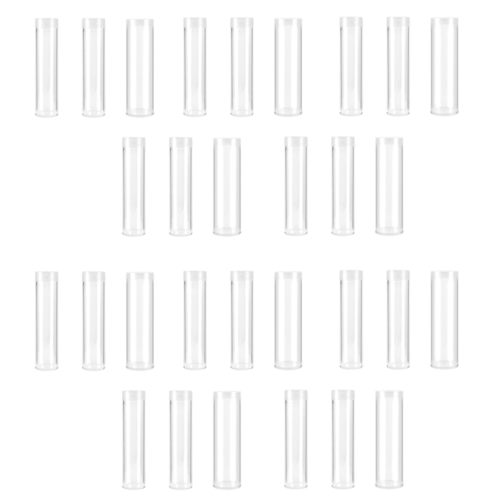 30Pieces Coin Tubes Assorted Sizes Coin Storage Tubes