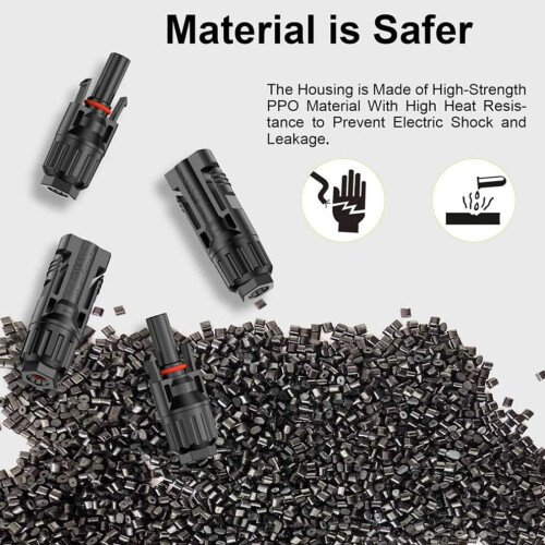 10 Pairs Solar Connector, 20Pcs Solar Panel Cable Connectors Adapter 2