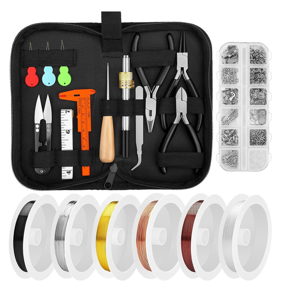Kit per la creazione di gioielli - con strumenti, fili per perline ...