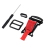 Helmet Quick Release Buckle Replacement Kit, Ratcheted Helmets red 1