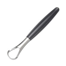 Stainless Steel Tongue Scraper Cleaner for Adults Surgical Grade Metal Tongue Brush Black Size F2U7